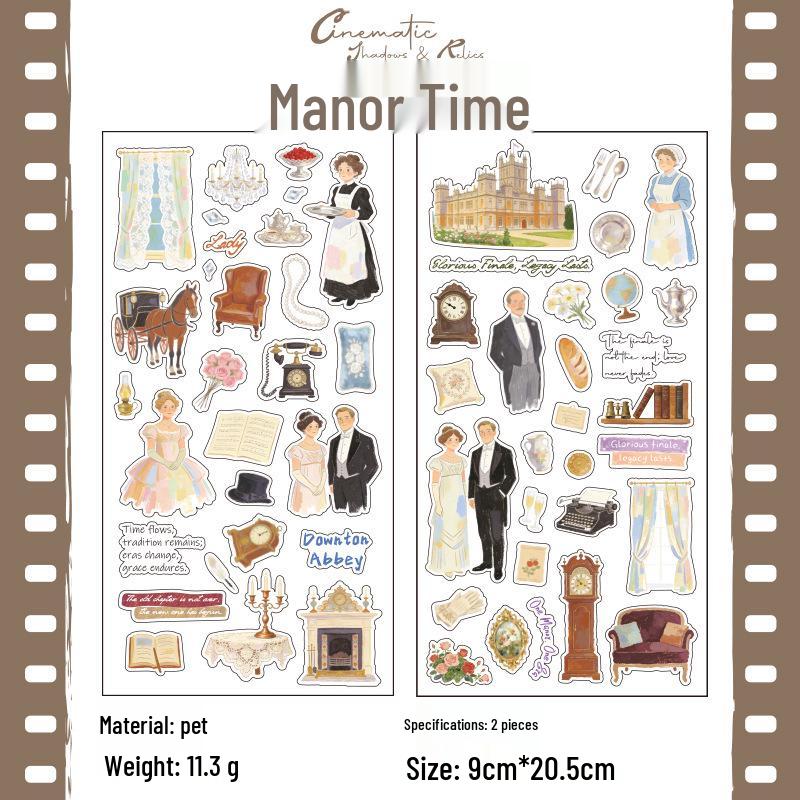 Yuxian Light & Shadow Scenery Stickers (6 Life-Theme Styles, 2 Sheets/Pack)