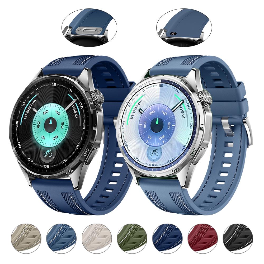 22 mm Band Lämpligt för Huawei Watch GT6/GT6pro Mjukt och Hållbart Silikon Nylon Ersättningsarmband för GT5 GT4 46 mm