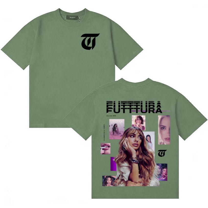 hot Singer TINI Futtura 2026 fashion album merch Unisex Tshirts Unisexs Womens Short Sleeve streetwear High Quality Oversized Tees