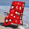 proof beach towel with a Pucca1 pattern - soft,absorbent,quick-drying,machine washable - perfect for swimming,camping,bathing