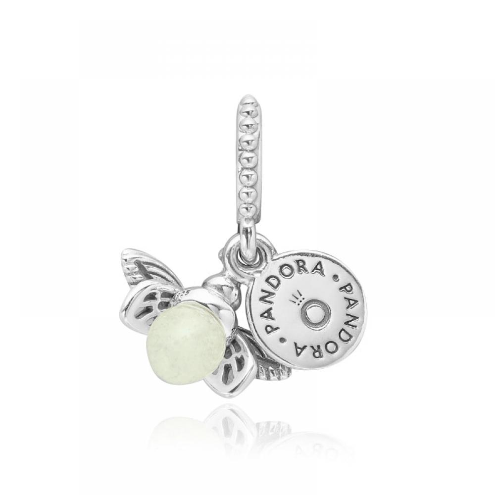 PAndora 799352c01 Leuchtender Glühwürmchen Anhänger und Hänger Silber Charm