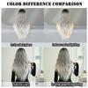 New Ladies Wig Simulation Wig 65cm Hair Gray Wig Big Wave Wig Full Headgear Rose Hair Net Headdress Beauty Decoration Wig