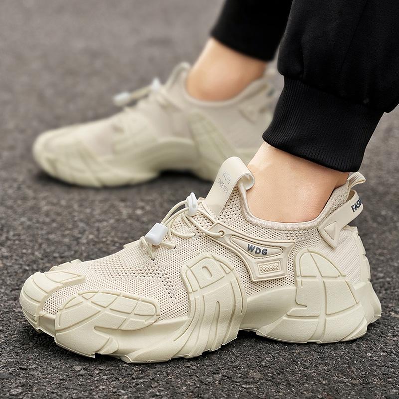 Herren Freizeitsportschuhe Mode neu große Größe dicksohlige Sneakers Herrenschuhe atmungsaktiv erhöhen Punk Schuhe Herren Slipper