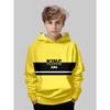 Trendiges Streetwear-Kapuzensweatshirt für Kinder mit Aufdruck, geeignet für den täglichen lässigen Gebrauch für Jungen und Mädchen.