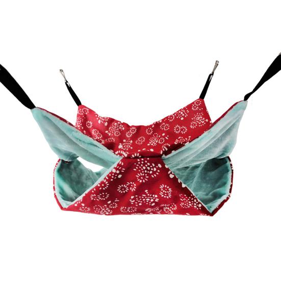 Pet Hamster Squirrel Double Layer Hammock Nest Hanging House Warm Sleeping Bed