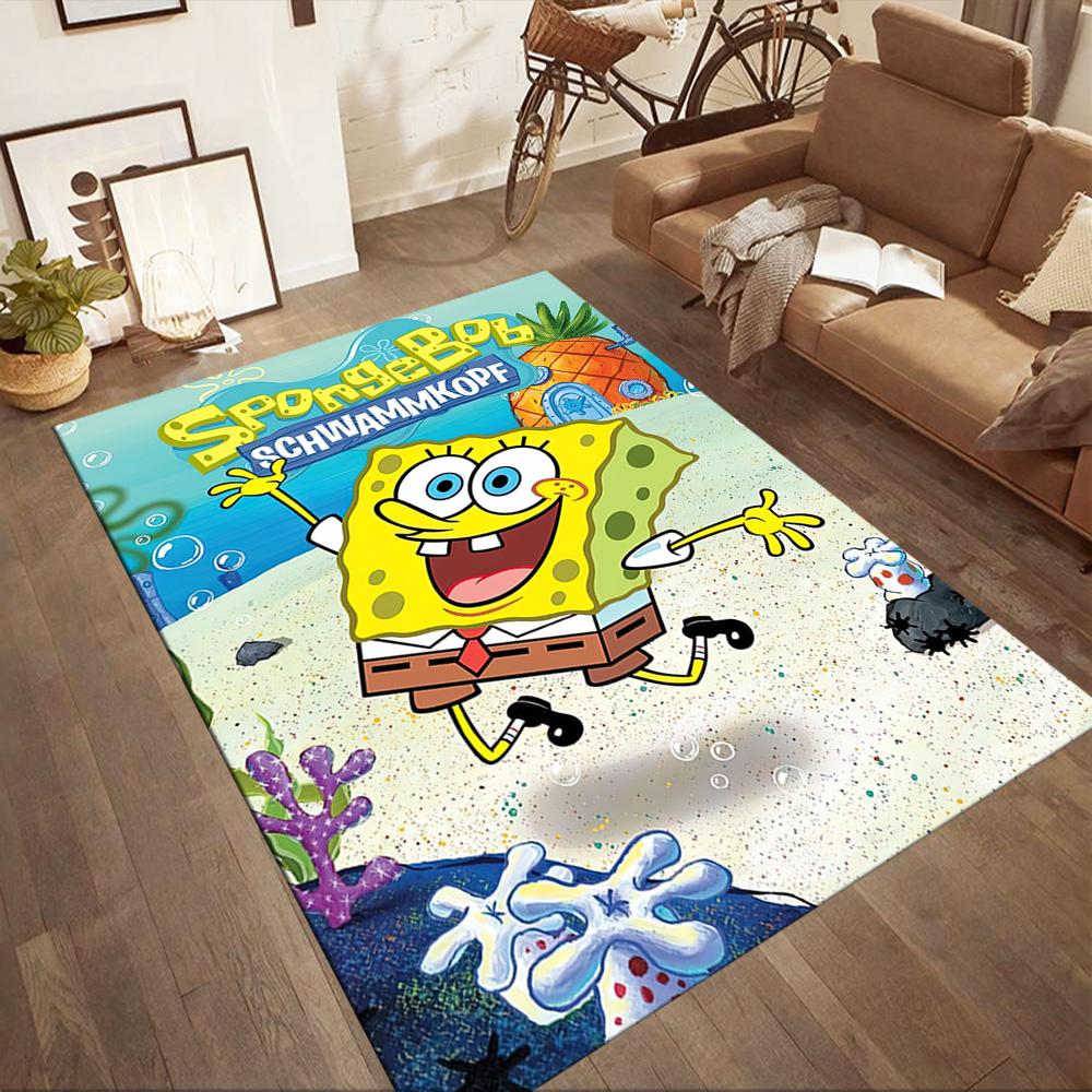 Spongebob And Friends Square Rugs Are a Great Choice for Living Rooms, Bedrooms, Home Décor, and As Gifts.