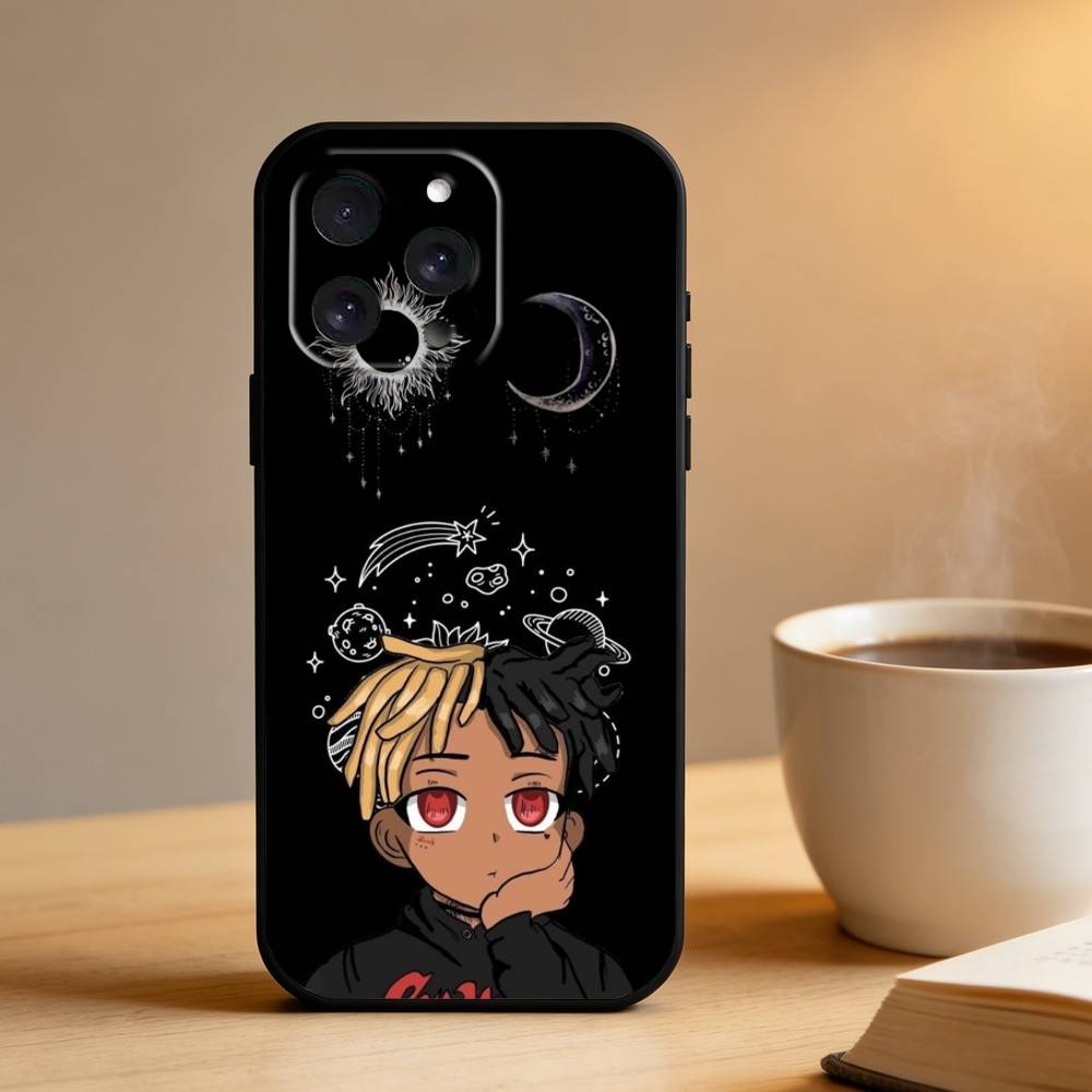 

Raper X-xxxte-ntacion-n Phone Case For iPhone 16,15,14,13,12,17,Pro Max,Plus Silicone Black Case iPhone16se4