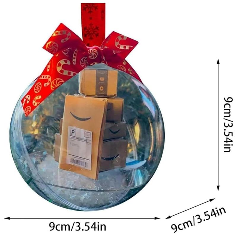 Weihnachtskugel Christbaumschmuck Klare Kugel Ornament Haus Hängekugel Exquisites Geschenk-Schwarze Katzen Langlebig