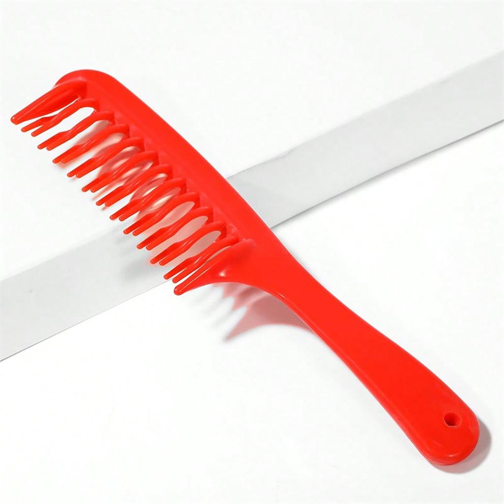 1pcs Double Row Tooth Massage Comb, Plastic Smooth Hair Comb, Dual Use Hairdressing Tool For Dry And Wet Hair, Non Damaging Hair Styling Comb