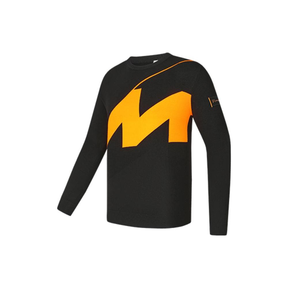 

FILA Golf Series Large Letter Crew Neck Pullover Long Sleeve T-Shirt Men Tops Deep-Black A11M345407F-BK XL