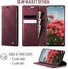 Wallet Case for Samsung Galaxy S21 Leather Wallet Flip Cover with Card Holder, Kickstand, Magnetic Closure, RFID Blocking TPU Shockproof Phone Case