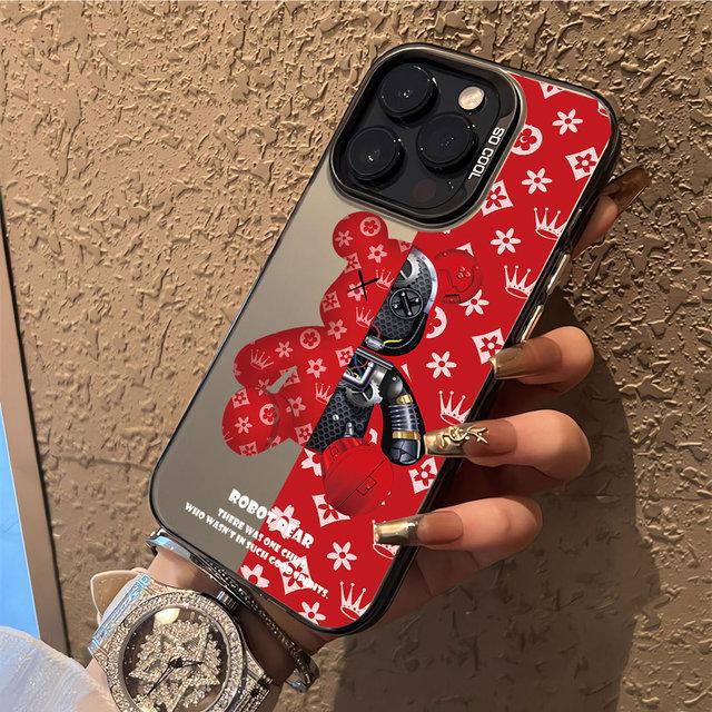 

Модний Милий Чохол для Телефону Robert Bear Для iPhone 16 15 14 13 12 11 Pro Max X XR XSMAX 8 7 Plus Цукерковий Матовий Ударостійкий Задній Чохол iPhone SE 2022 вершково-синій