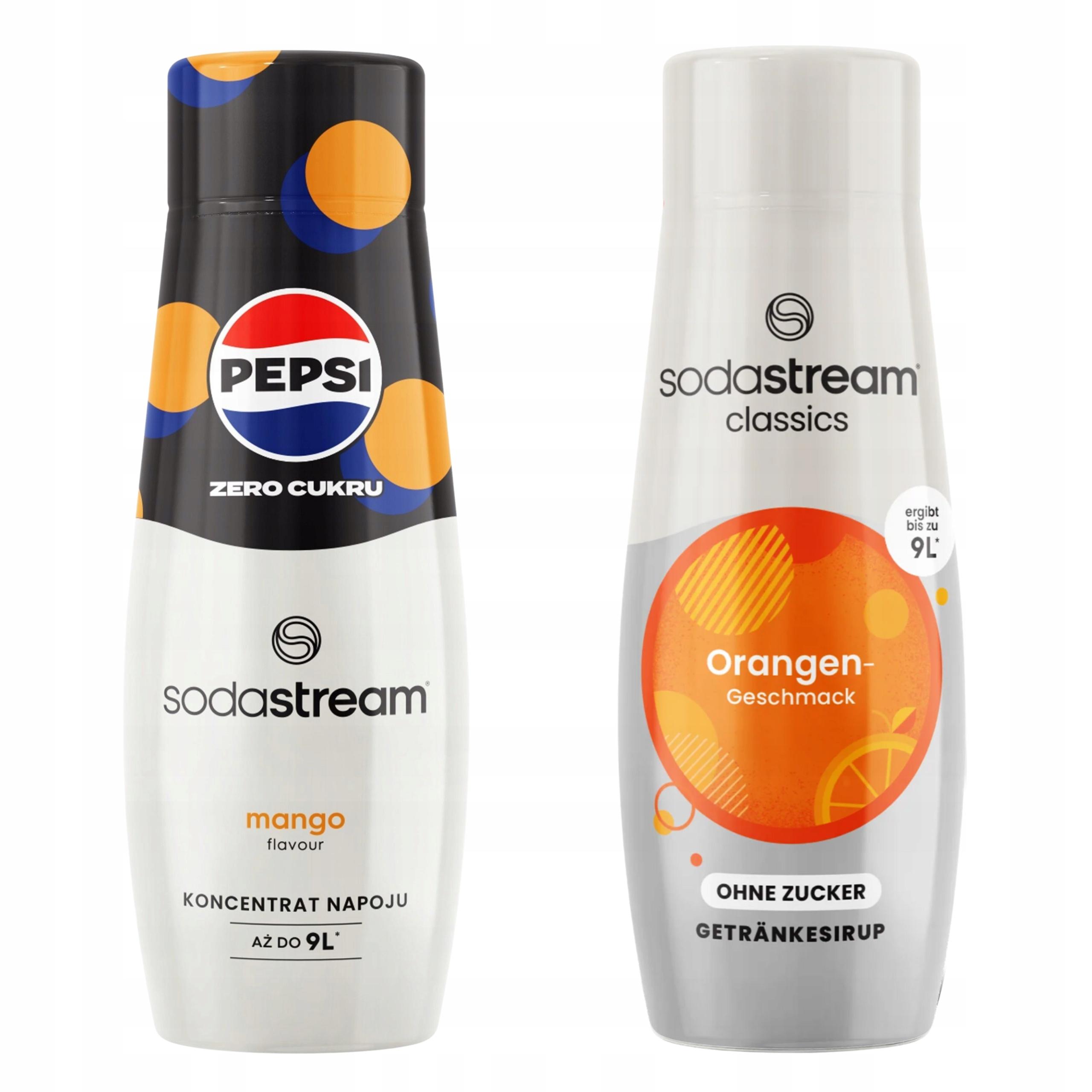 Super Merchant Set Van 2 Concentraten En Siropen. Sodastream Pepsi Max Mango + Sinaasappel Zero