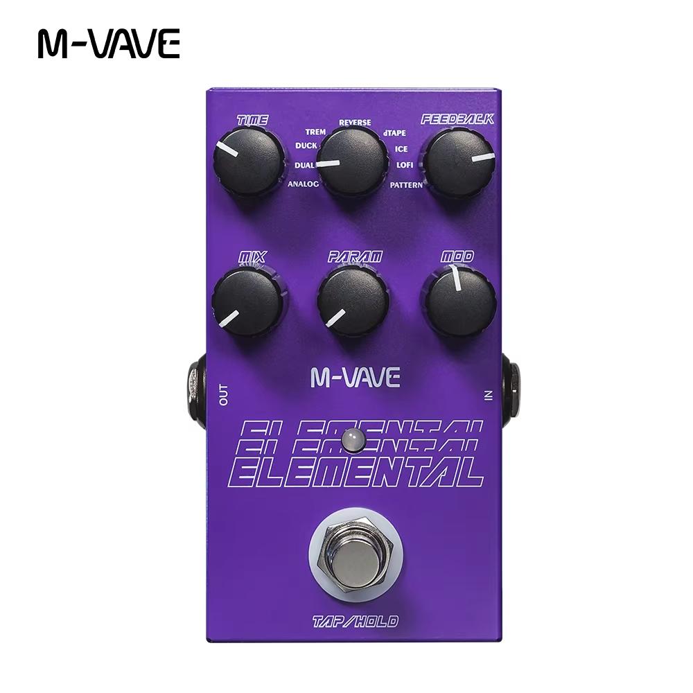M-vave-Classic delay effect pedal, 600ms Delay Time True Bypass, Guitar Effects Pedal for Electric Bass