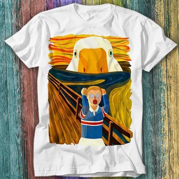

Mess The Honk Get Bonk Goose The Scream Famous Painting T Shirt Top Tee 431 4XL