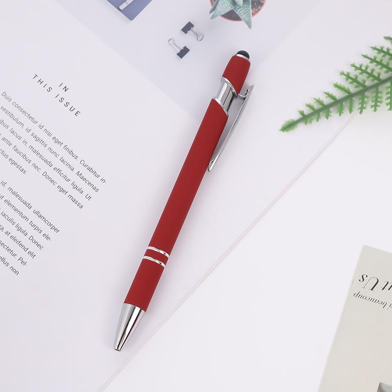 Spot Metal Ballpoint Pen with Aluminum Barrel and Capacitive Touch Tip – Customizable Logo Gift Pen