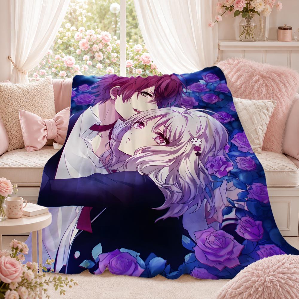 Romance Anime D-Diabolik LoversS Throw Summer Flannel Throw Blanket Soft Antistatic Washable KidFriendly Couch Bed