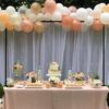Over The Table Rod Stand with Clamps Adjustable 59"-86" Length 28"-41" Height Table Arch Stand Metal Balloon Garland Arch