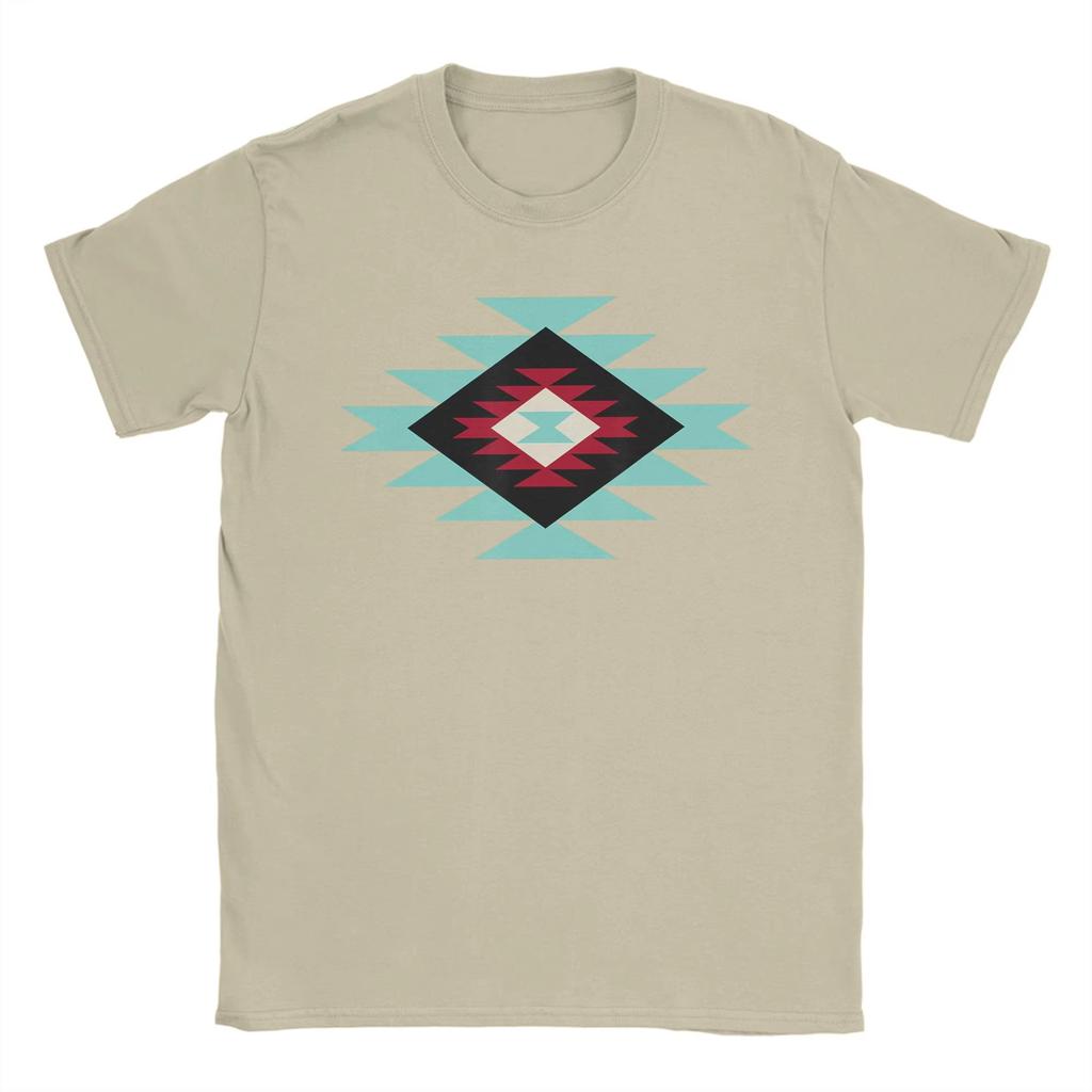 Southwest Santa Fe Navajo Indian Tribal Tshirt unisex Loose Short Sleeve Cotton fashion 2026 New Summer Men Aztec style shirt