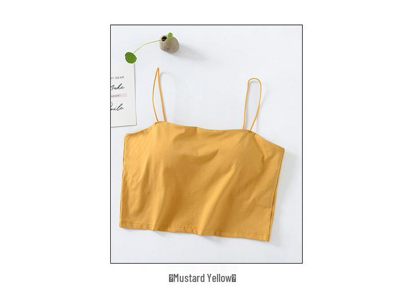 White Summer Women's Camisole with Built-in Bra and Beautiful Back Design