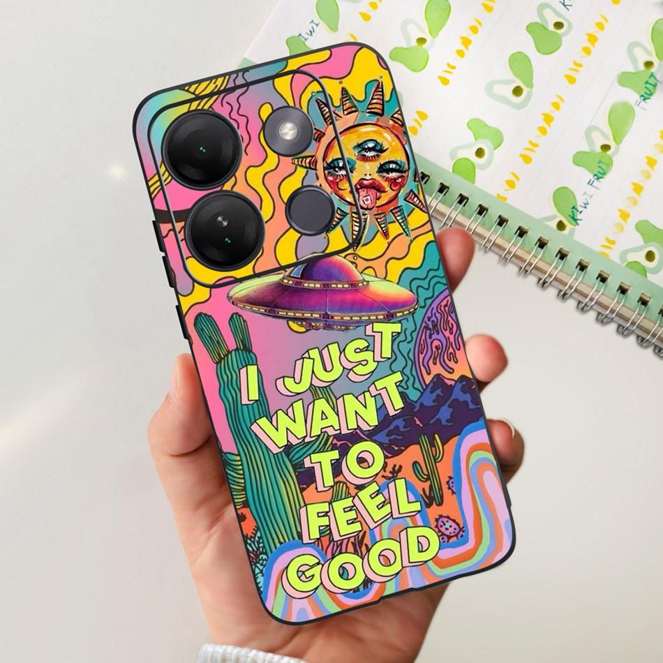 For Infinix Smart 7 HD Case Smart 7HD X6516 2023 Elegant Printing Soft Silicon TPU Slim Phone Back Cover