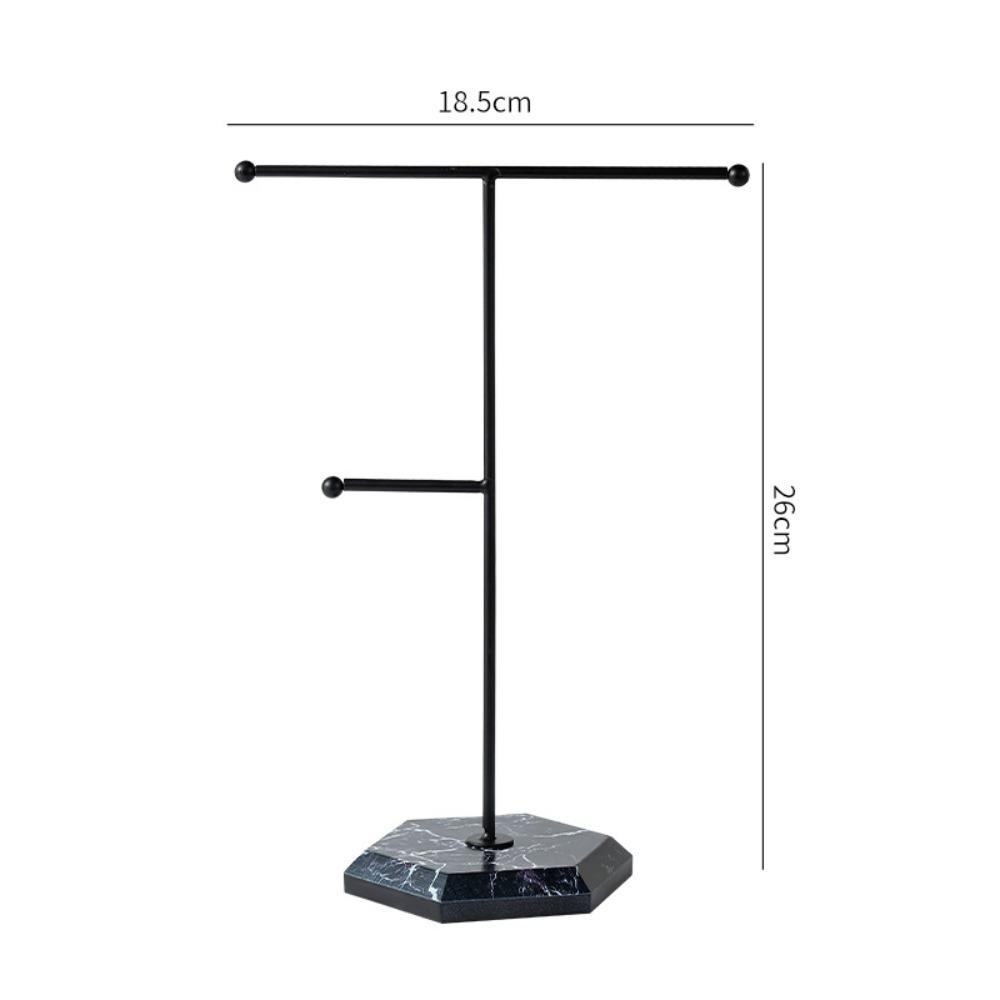 Metal Plated Ring Storage Rack Stable Base Jewelry Hanging Holder Retail Display