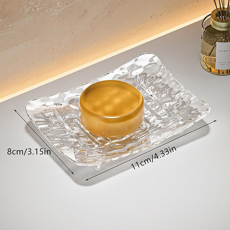 

Glacier Patterned Soap Storage Rack,Transparent Soap Box Household Soap Box Tray Light Luxury