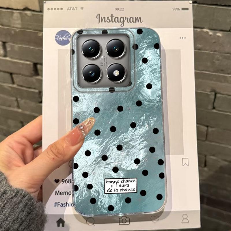 

Cute Small Polka Dot Girls Women Phone Case For Xiaomi 14T 13T Pro 14Tpro 11 Lite 5G NE Shockproof Bumper Fundas Cover Xiaomi 11 Lite 5G белый