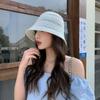 Knitted Sun Hat Wide Brim Hollow Beach Cap Casual Fisherman Hat