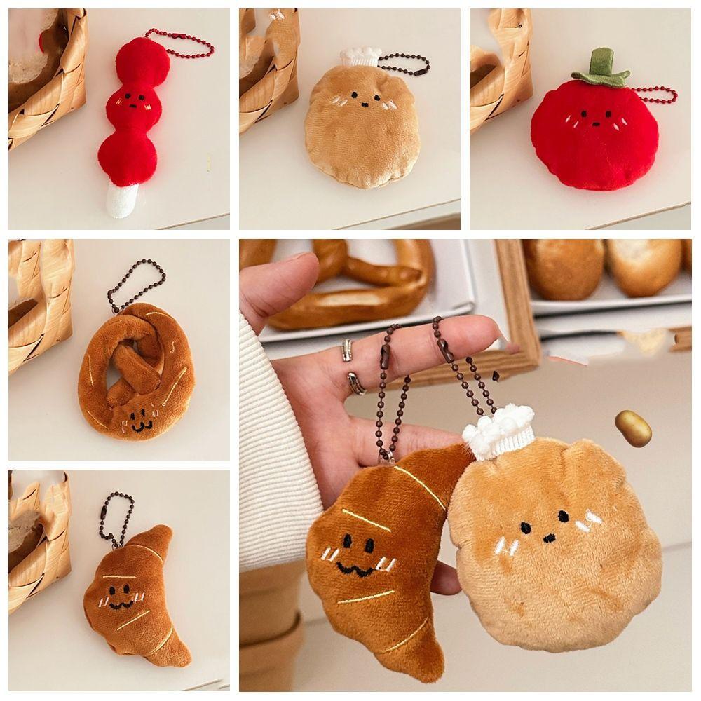 

Decoration Tomato Plush Key Chain Potato Bag Pendant Cute Food Plush Keychain Unisex Style D