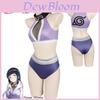 Traje de baño Cosplay Inspirado en Hyuga Hinata de Naruto con Tejido de Poliéster Morado