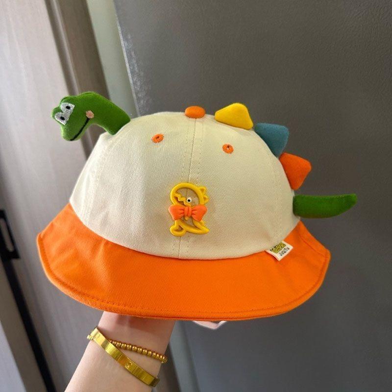 Cartoon Dinosaur Summer Baby Hat for Girls Boys Panama Toddler Wide Brim UV Beach Sun Cap Outdoor Children Fisherman Hat