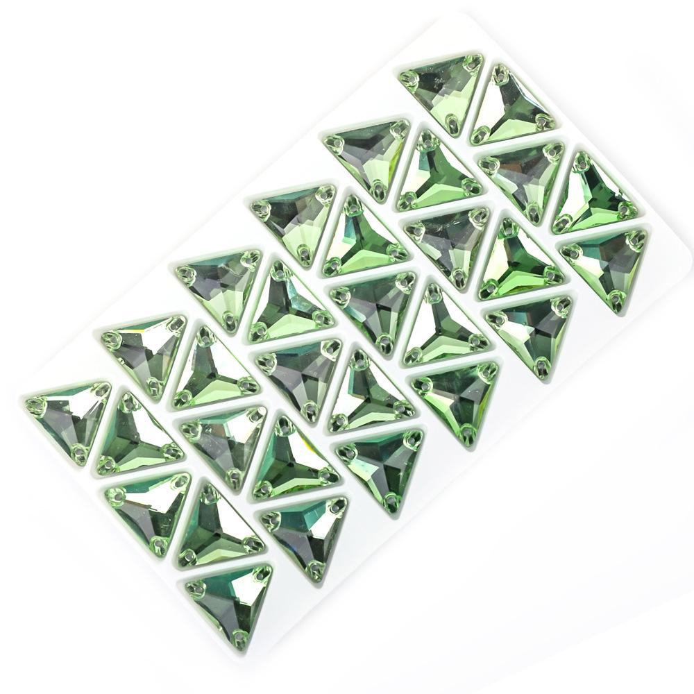 5Pcs High Quality Triangle Color Ab Flat Button Hand Sewn Diamond Glass Crystal Button Clothing Accessories With Diamond Wedding Dress Auxiliary