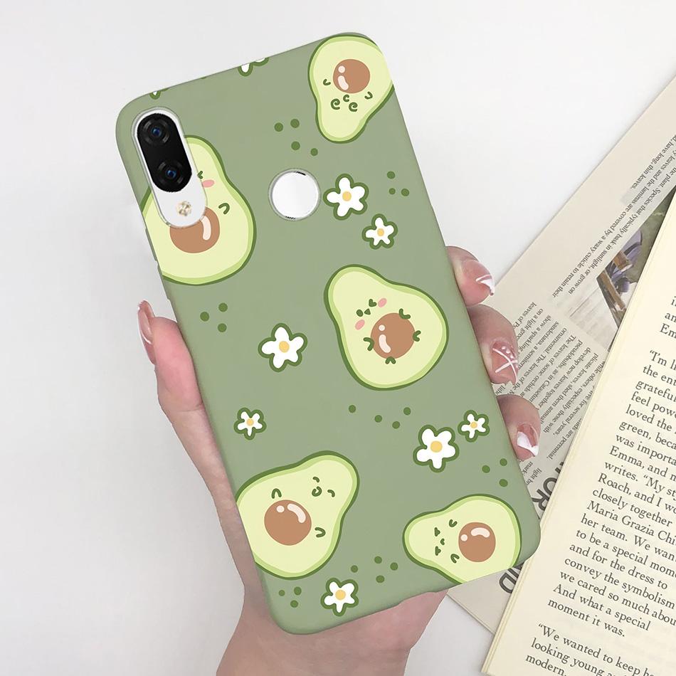 For Huawei Nova 3i Nova4 Case Shockproof Matte Cute Cartoon Soft Silicone Phone Back Cover For Huawei P Smart Plus Nova 3i Coque