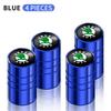 4pcs Car Tire Valve Cap Round Air Dustproof Cover For Skoda Fabia Superb Yeti Octavia Rapid Kodiaq Mk3 A4 A6 A7 2 3 A5 Kamiq vln422