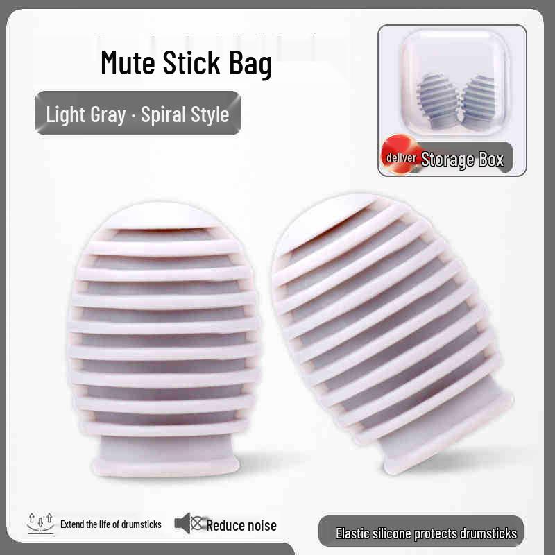 5A Drum Sticks with Silicone Mute Covers for Noise Reduction (2-Pack)
