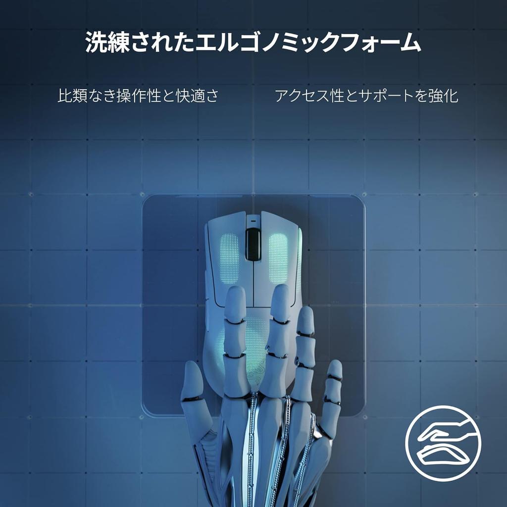 Razer DeathAdder V3 Pro Wireless Gaming Mouse, Ultra-Lightweight At 63g, Improved Ergonomic Shape, Class-Accurate Focus Pro 30K Optical Sensor, 3rd