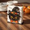 Wooden Roll Paper Stand Halloween Napkin Holder, Spooky Rustic Holder Towel for Home Kitchen Bathroom Countertop Dining Table Decor