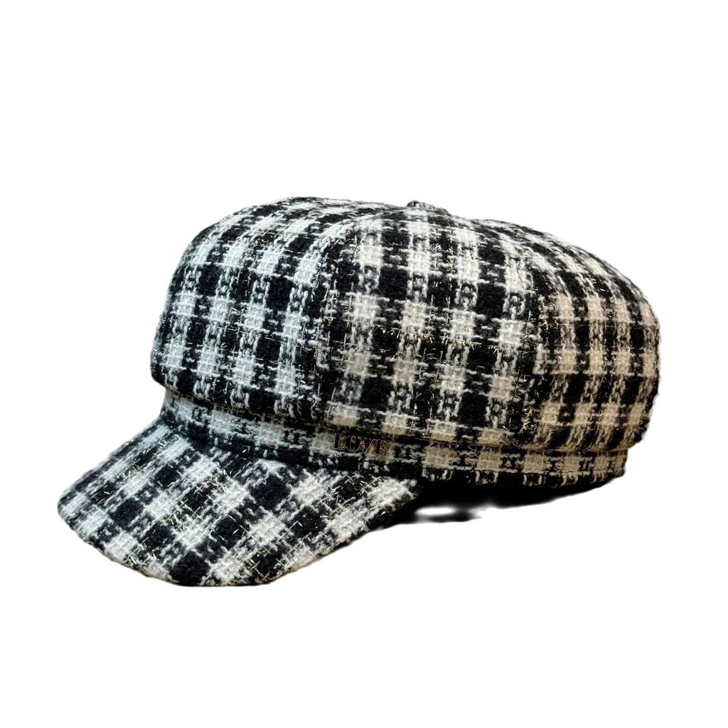 Fashionable Hat for Women Versatile Winter Octagonal Hat for Women with Round Face Spring and Autumn Warm Trend Korean Style British Style