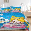 3pcs Happy Sailor Moon Printed Bedding Set, Soft and Comfortable Quilt Cover for Bedroom, Guest Room (1 Duvet Cover + 2 Pillowcases, Pillow