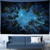 Galaxy Forest Starry Tapestry Bohemian Wall Hanging Decor with Vibrant Milky Way & Tree Silhouette Design Perfect for Bedroom