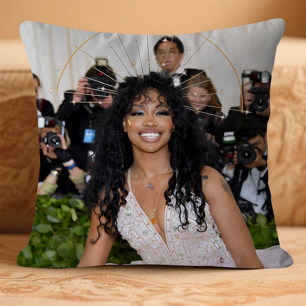 SINGER S-SZA Pillow Case Removable Washable Cushion Cover – All-Season Soft Linen