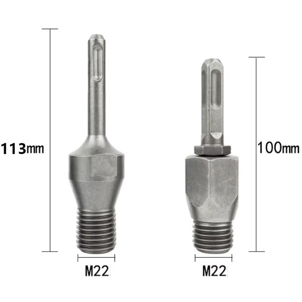 M22 Thread Electric Hammer Drill Adapter High Carbon Steel Drill Bit Diamond Core Bit Adapter