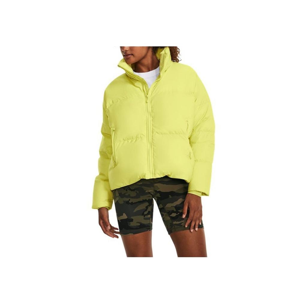 Under Armour ColdGear Infrared Short Puffer Jacket Women Outerwear Yellow 1378858-743