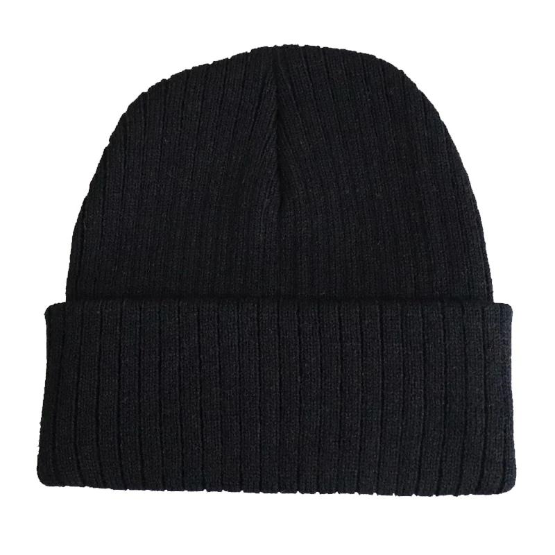 Solid Color Unisex Beanie Keep Warm Knitted Hat Fashion Hip Hop Stripe Winter Hats Skuilles Dad Ski Ladies Casual Bonnets Cap