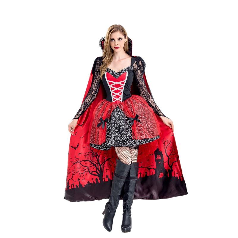 Halloween Vampire Queen Costumes For Women Adult Devil Suit   Cosplay Clothing