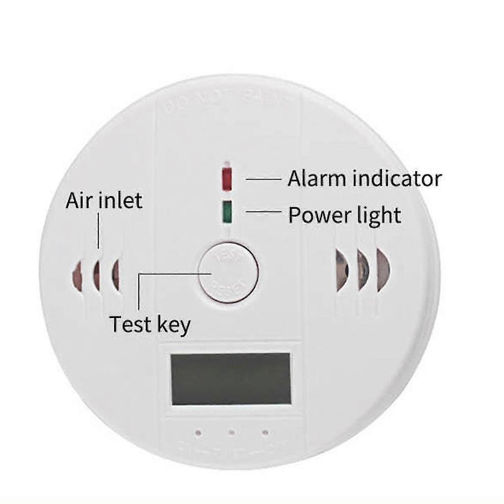 2 Pack Smoke Detector And Carbon Monoxide Detector Alarm With Lcd Display A