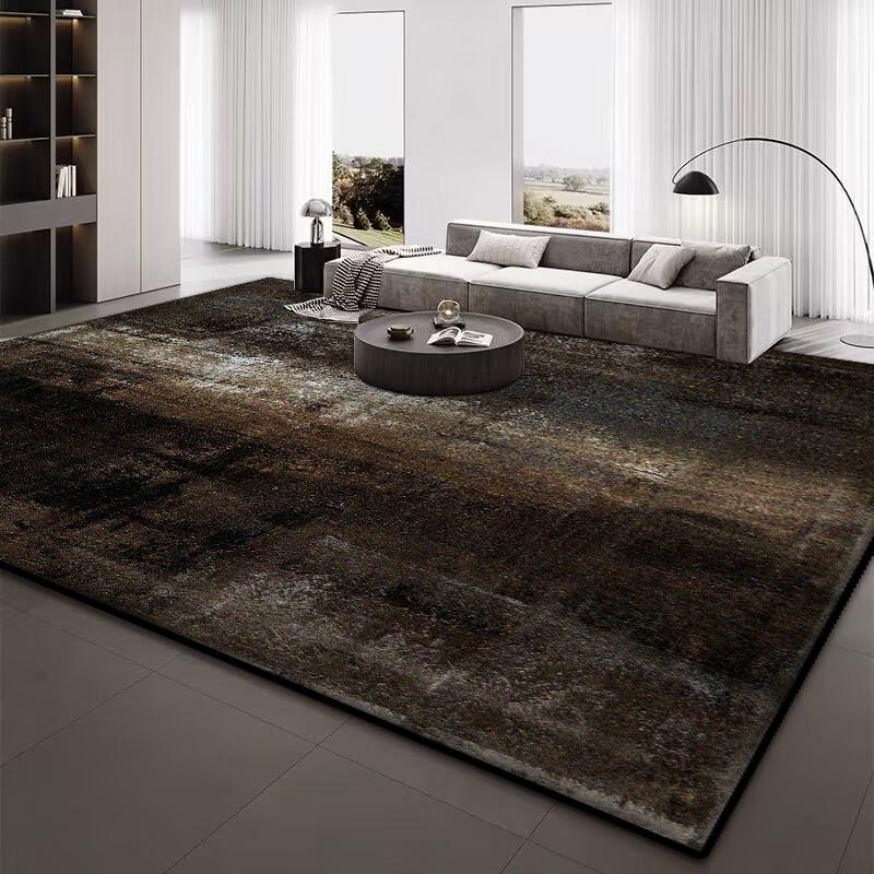 Moderne Schlichte Graue Wohnzimmerdekoration Teppich Große Fläche Weicher Lounge-Teppich Nordische Teppiche für Schlafzimmer Waschbare Rutschfeste Bodenmatte