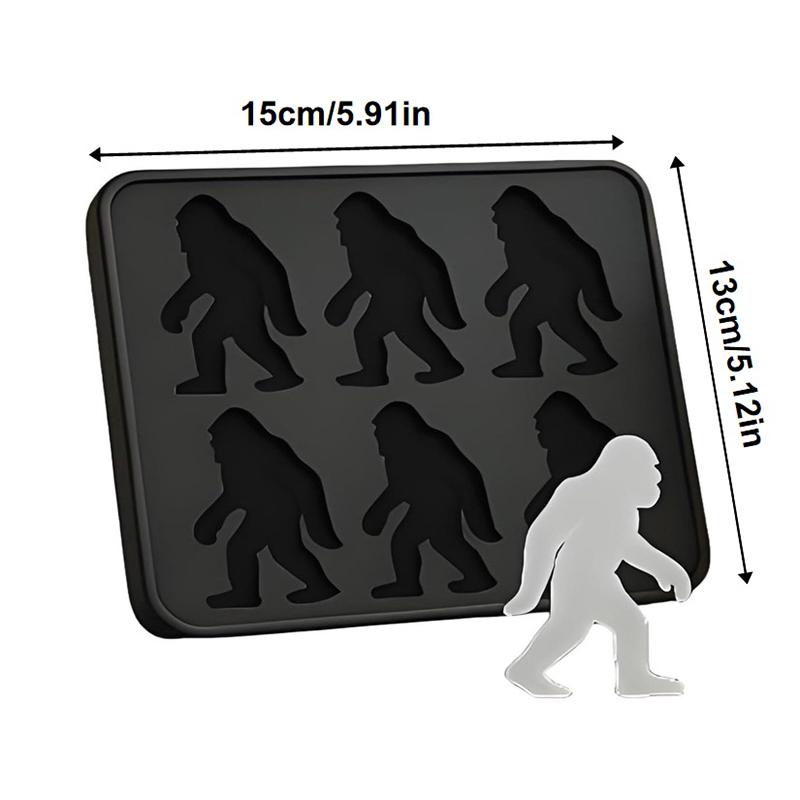 Forma na led Bigfoot Šimpanzi Opice Monstrum Forma na led Vtipné silikonové formičky na nanuky Potravinářský flexibilní výrobník ledu na párty