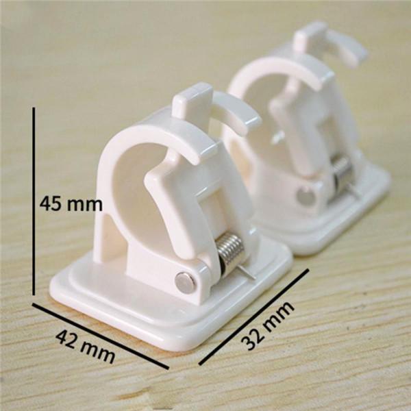 2 pezzi clip per asta sospesa clip adesiva per tenda da parete ganci per asta sospesa clip fissa per asta per tenda da doccia Ah
